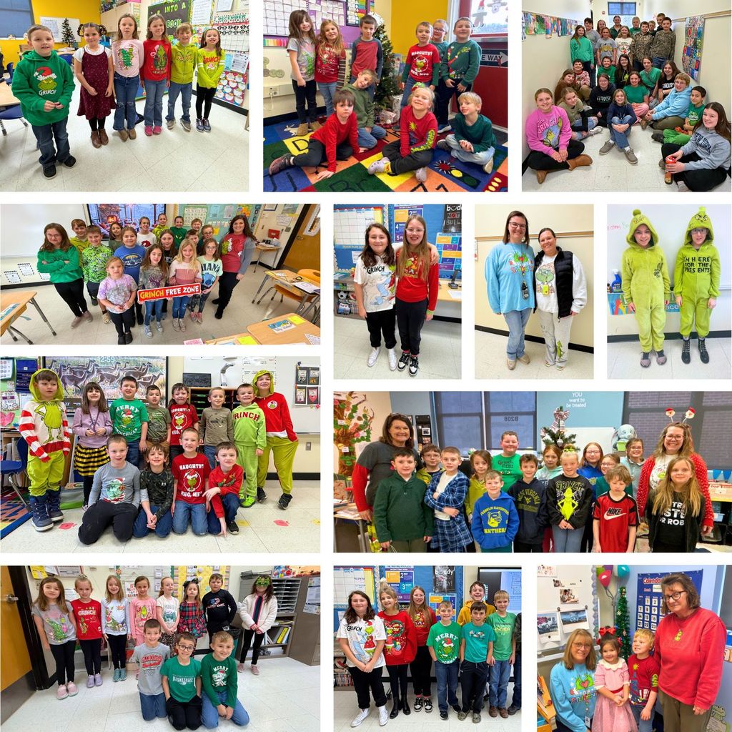Christmas Spirit at FES 2025 Grinch Day Collage