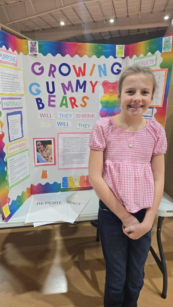 4th grade student at the regional science fair.  