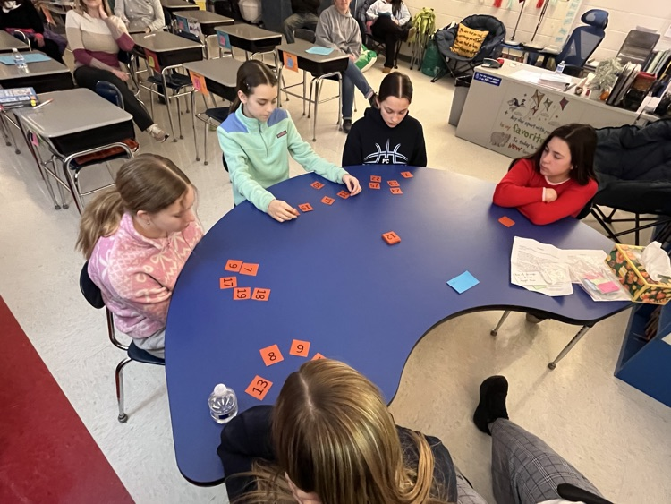 Students participating in an activity 