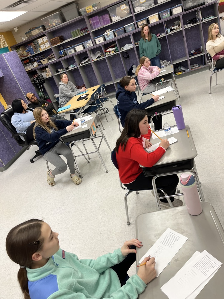 Students participating in an activity 