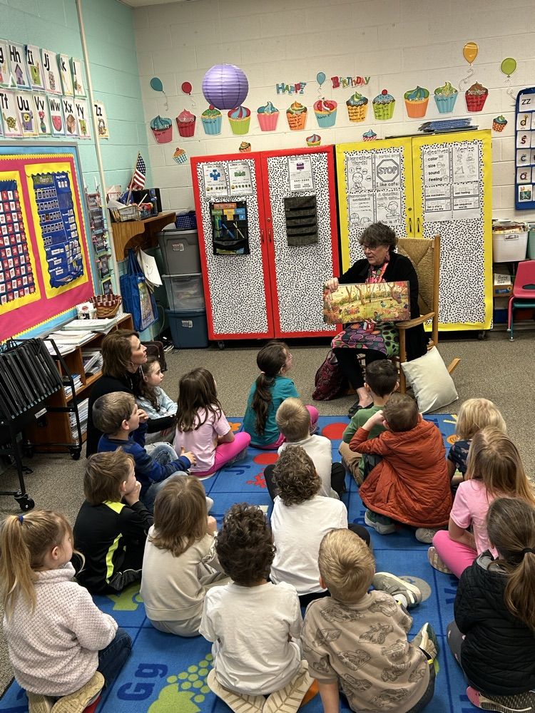 Students listening to author Ginny Neil. 