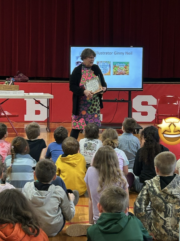 Students listening to author Ginny Neil. 
