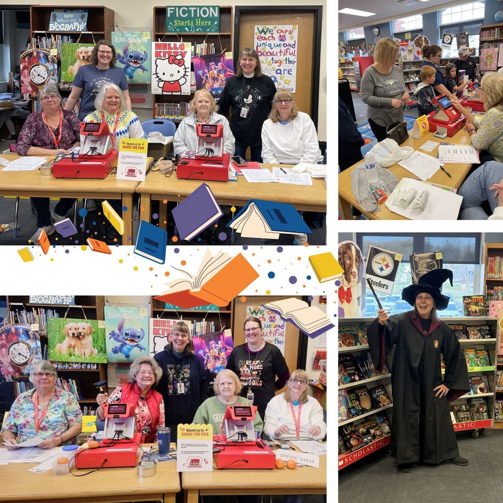Collage of Book Fair Volunteers 