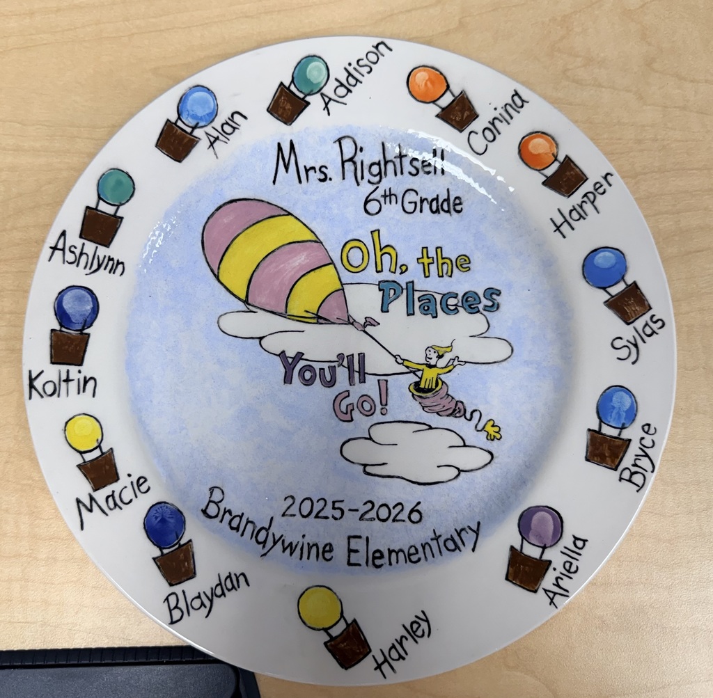 6th grade oh the places you will go plate