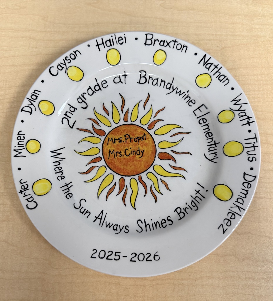 2nd grade, where the sun always shines plate