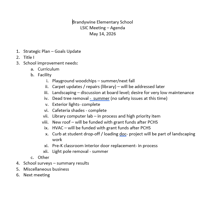 Agenda-PDF on site
