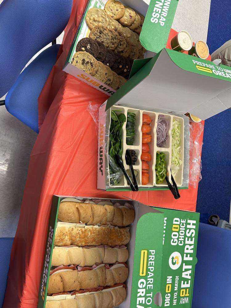 Subway sandwiches and cookies! 