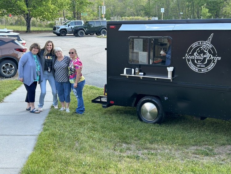 Our staff enjoying coffee 