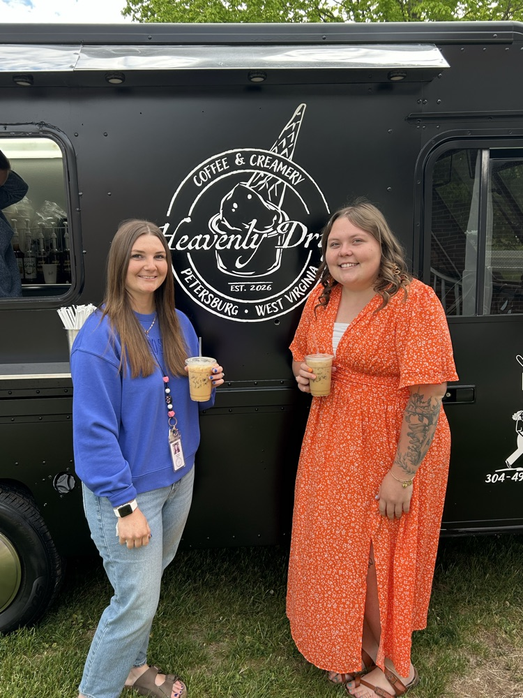 Staff with their coffee orders! 
