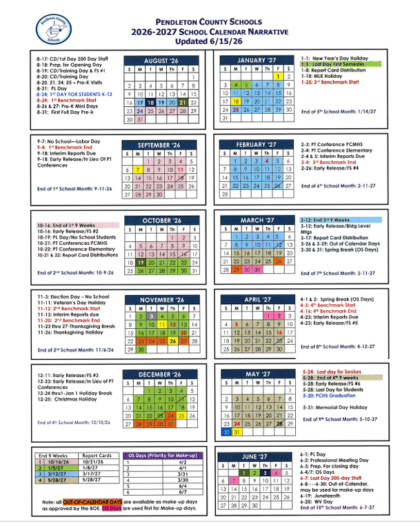 School Calendar Narrative