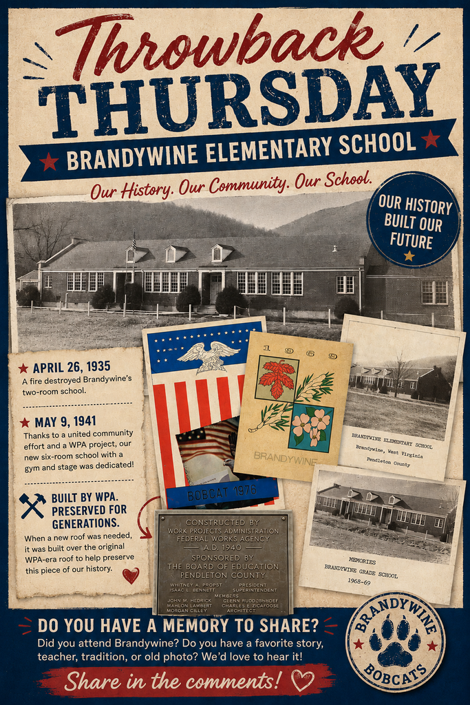 Quick image of yearbook photos of BES and facts about the school.