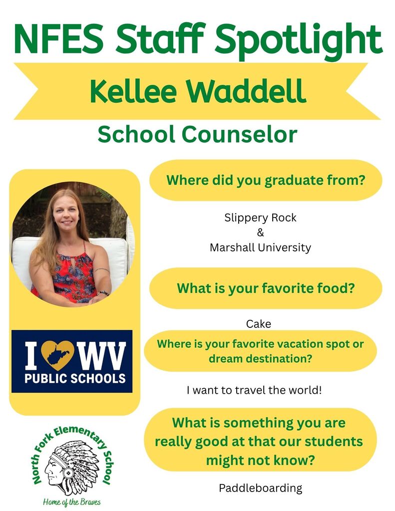 Kellee Waddell School Counselor NFES Staff Spotlight. 