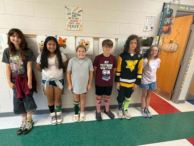 6th grade wacky sock day!