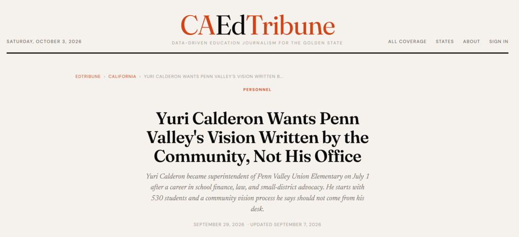 CAEdTribune Article