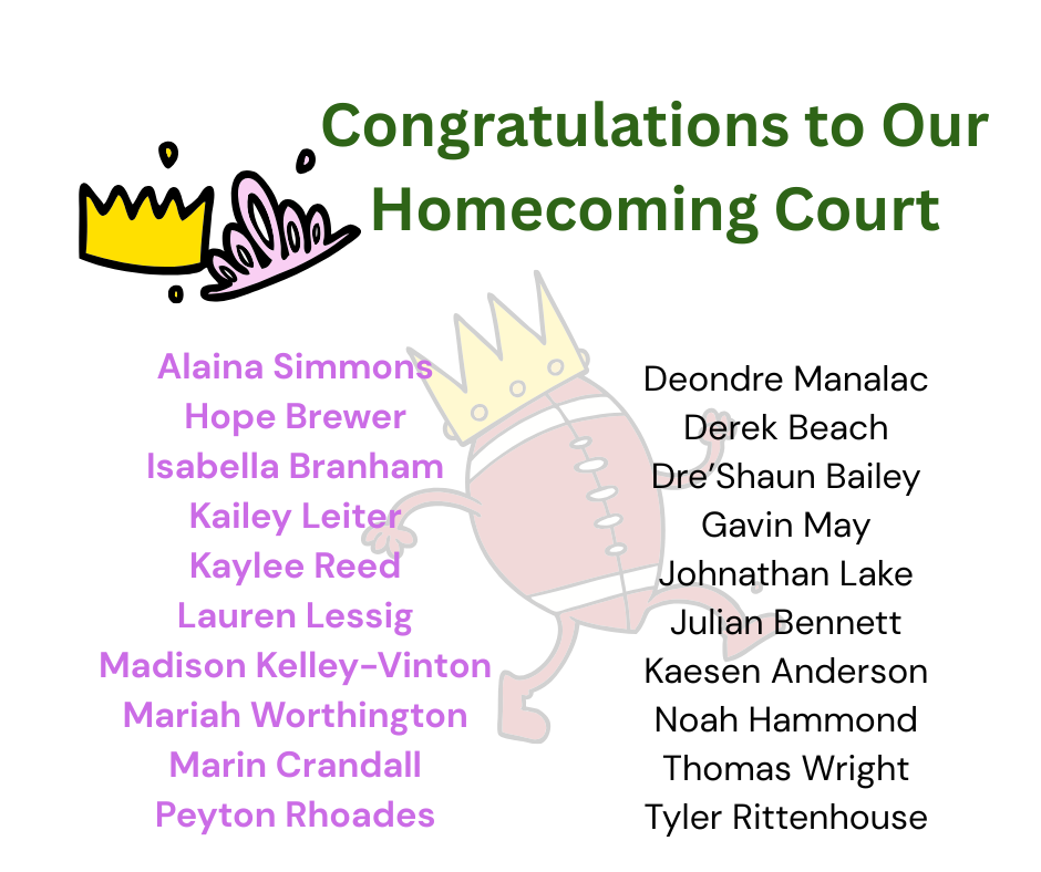 Fall Homecoming Court 2025