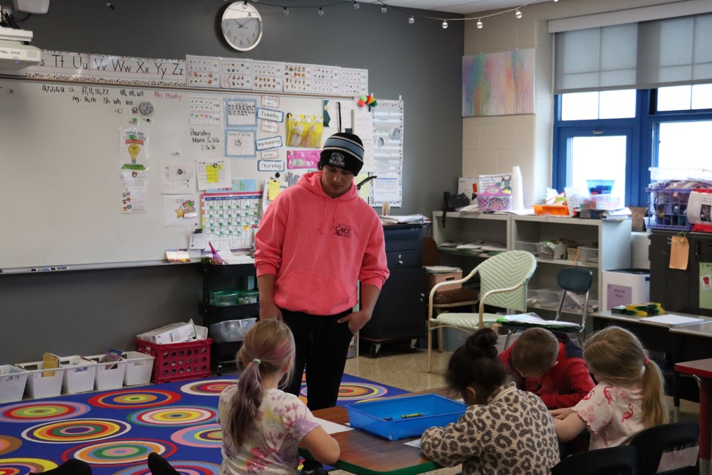 CACC student talking to class about construction