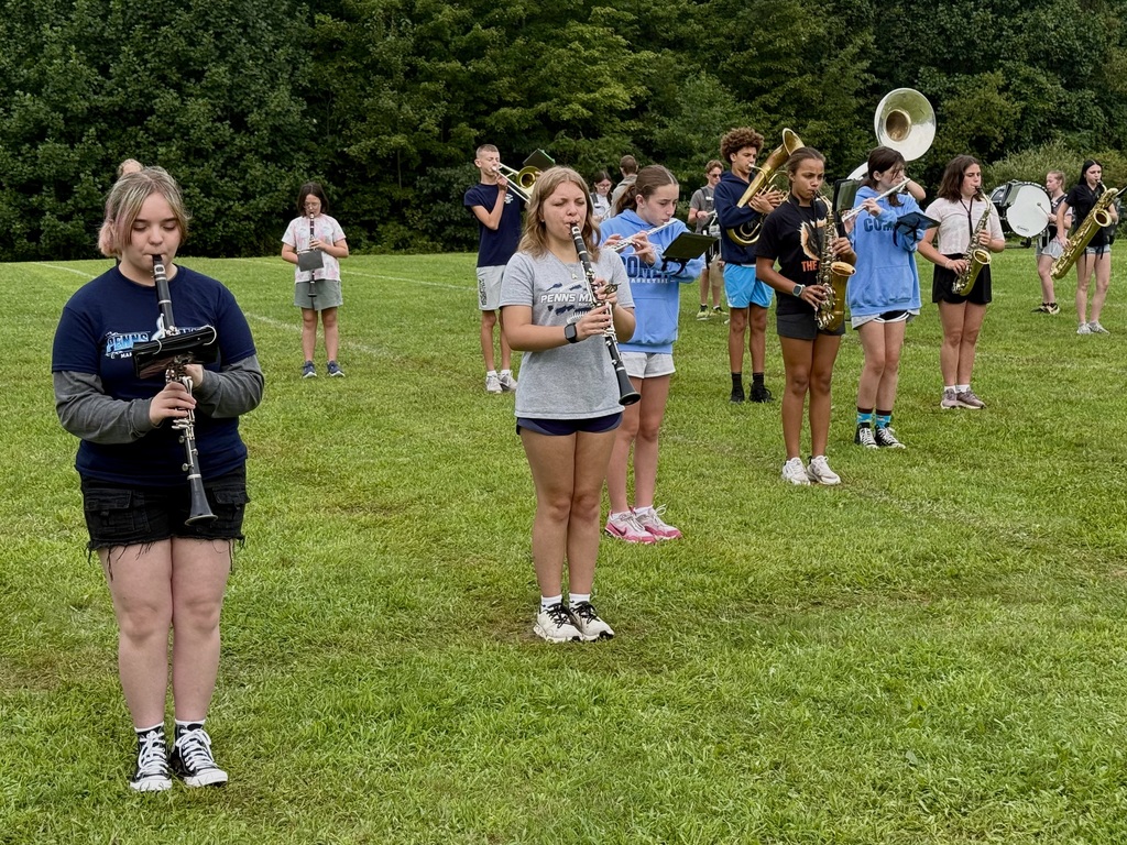 Band Camp practice and parade performance