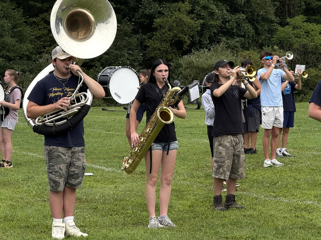 Band Camp practice and parade performance