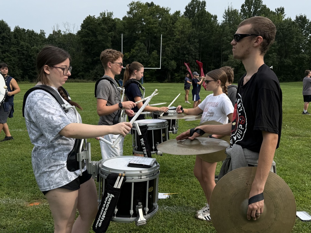 Band Camp practice and parade performance