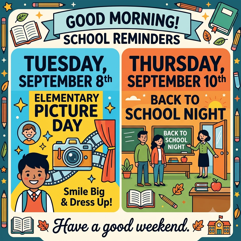 Picture Day & Back to School Night