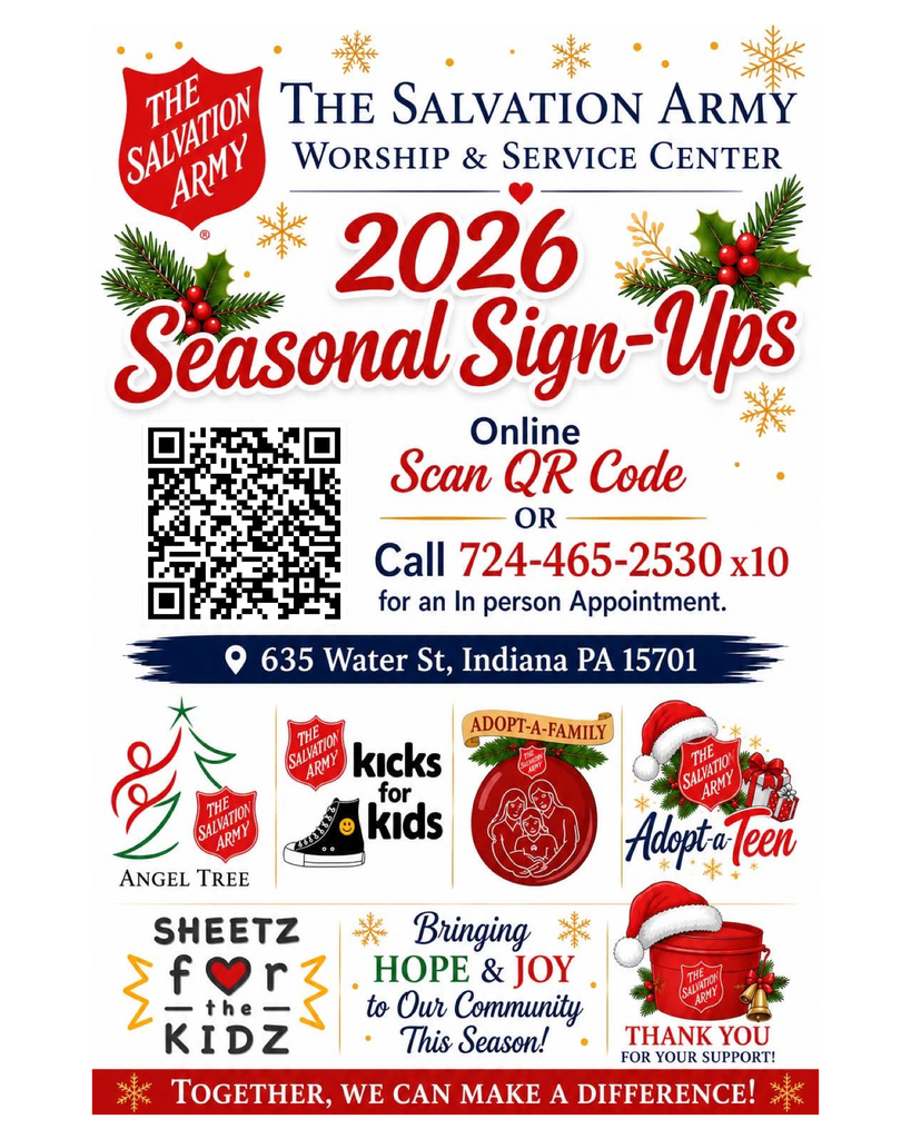 Salvation Army - Seasonal Sign-ups
