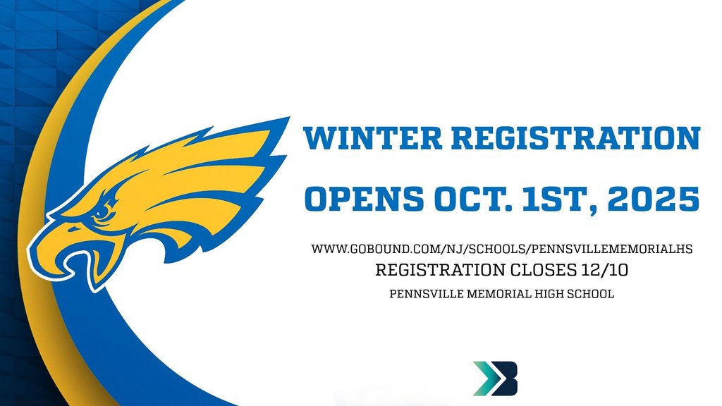 please go to www.gobound.com/nj/schools/pennsvillememorialhs for all things atlhetics.  Registration will open on the site beginning 10/1 and close on 12/10.