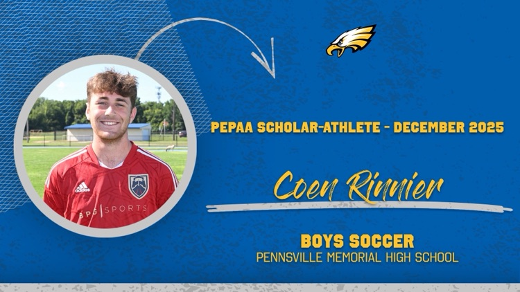 PEPAA scholar-athlete for Nov - Coen Rinnier