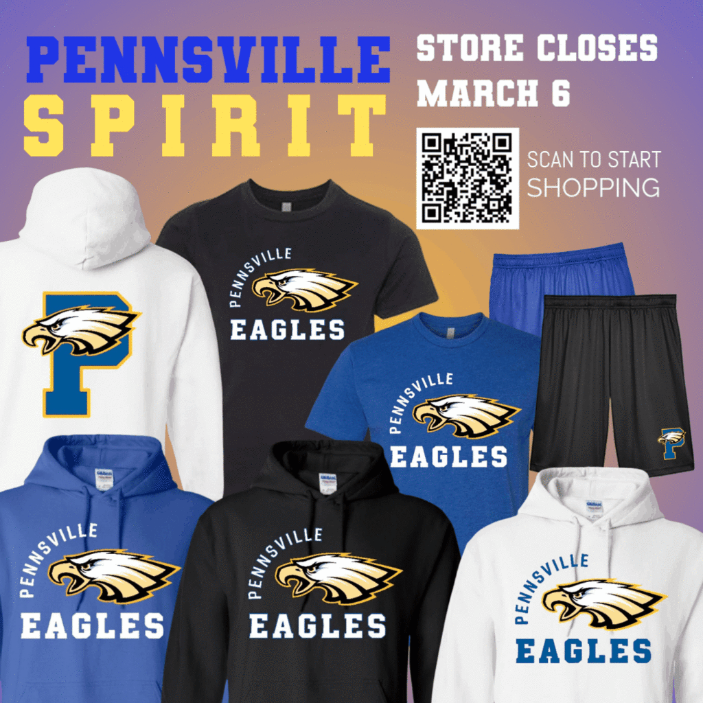 Pennsville Spirit Store Scan QR code to shop. Store closes March 7 at 10 am