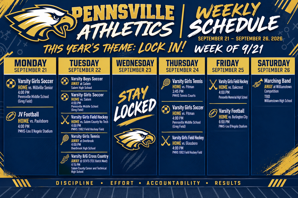 Weekly schedule