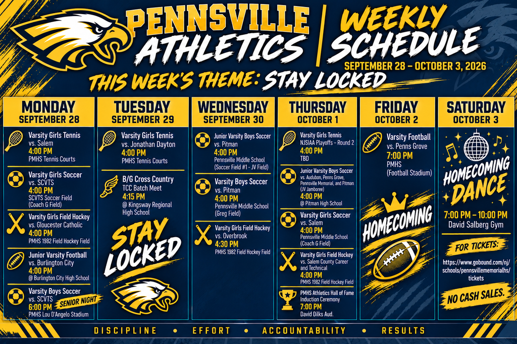Weekly schedule