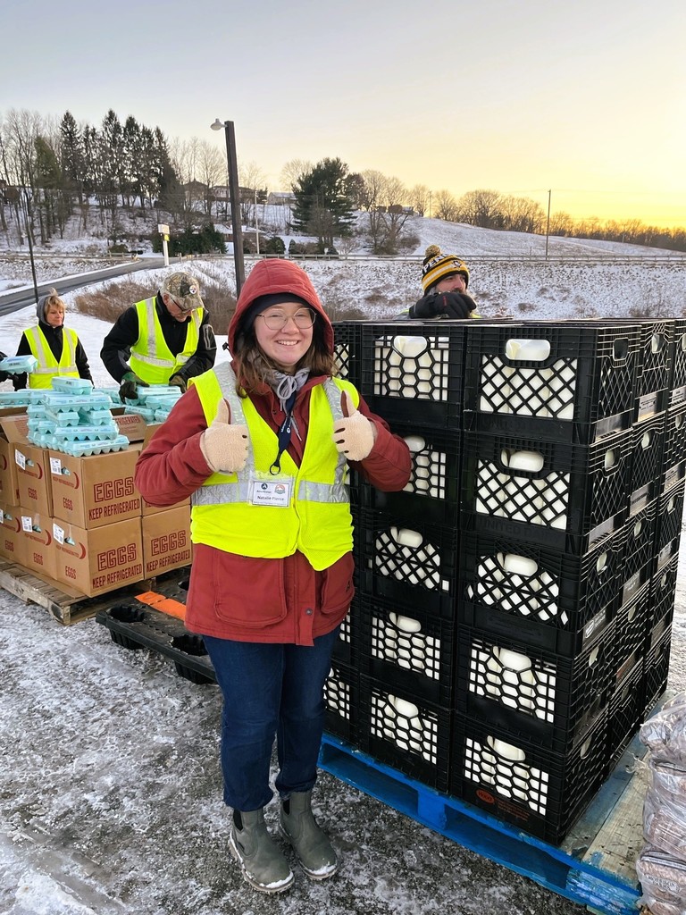Member at food bank