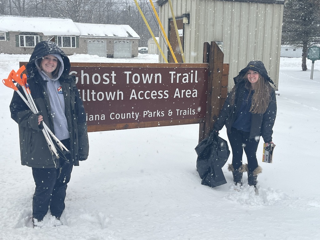 Members serving in the snow