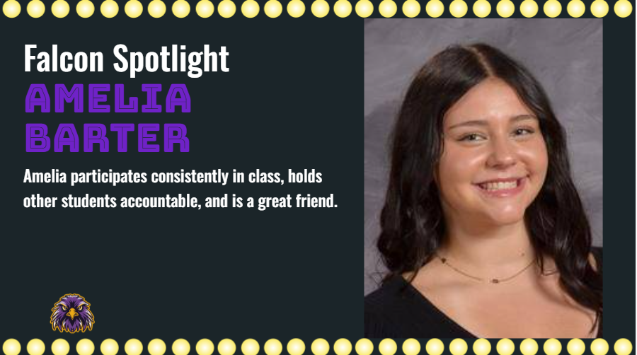 Amelia Barter Week 3 Falcon Spotlight award winner