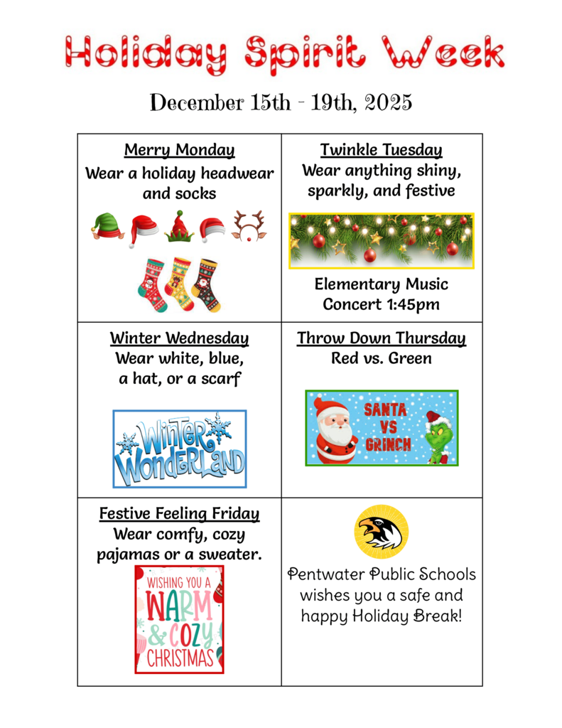 Holiday Spirit Week 2025!