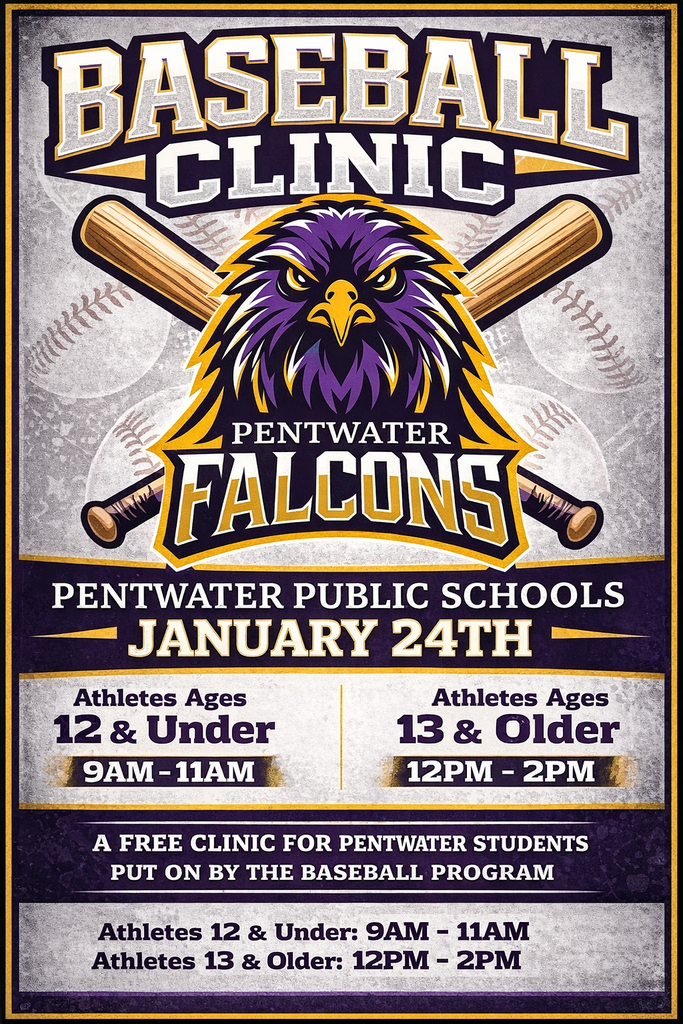 Pentwater Baseball clinic, January 24th, Free for all Pentwater students.