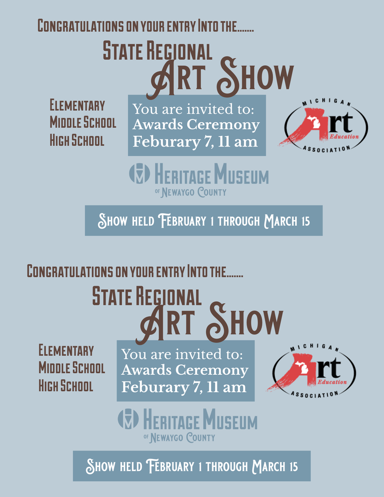 State Regional Art Show Flyer