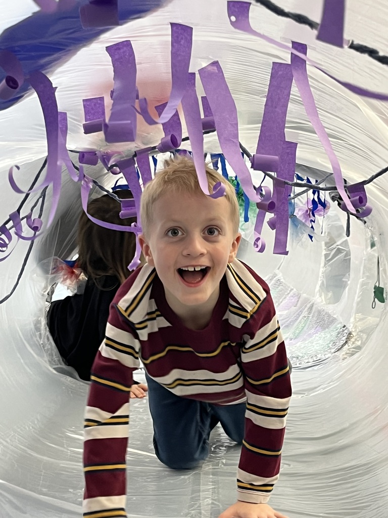 Students Crawling through art installation part 2