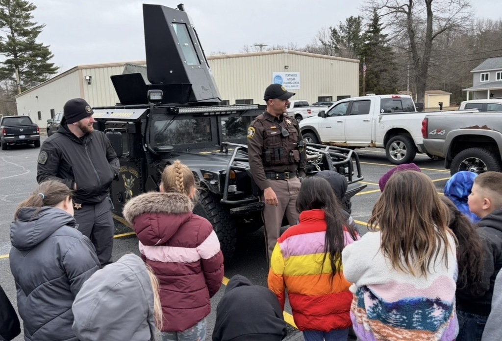 Pentwater students and staff enjoyed listening to local superheroes  explain some of the work they do and showed some of their equipment, too.