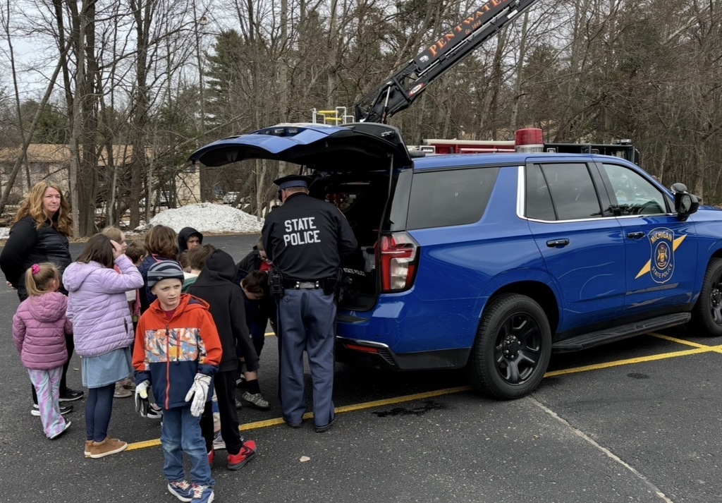 Pentwater students and staff enjoyed listening to local superheroes  explain some of the work they do and showed some of their equipment, too.