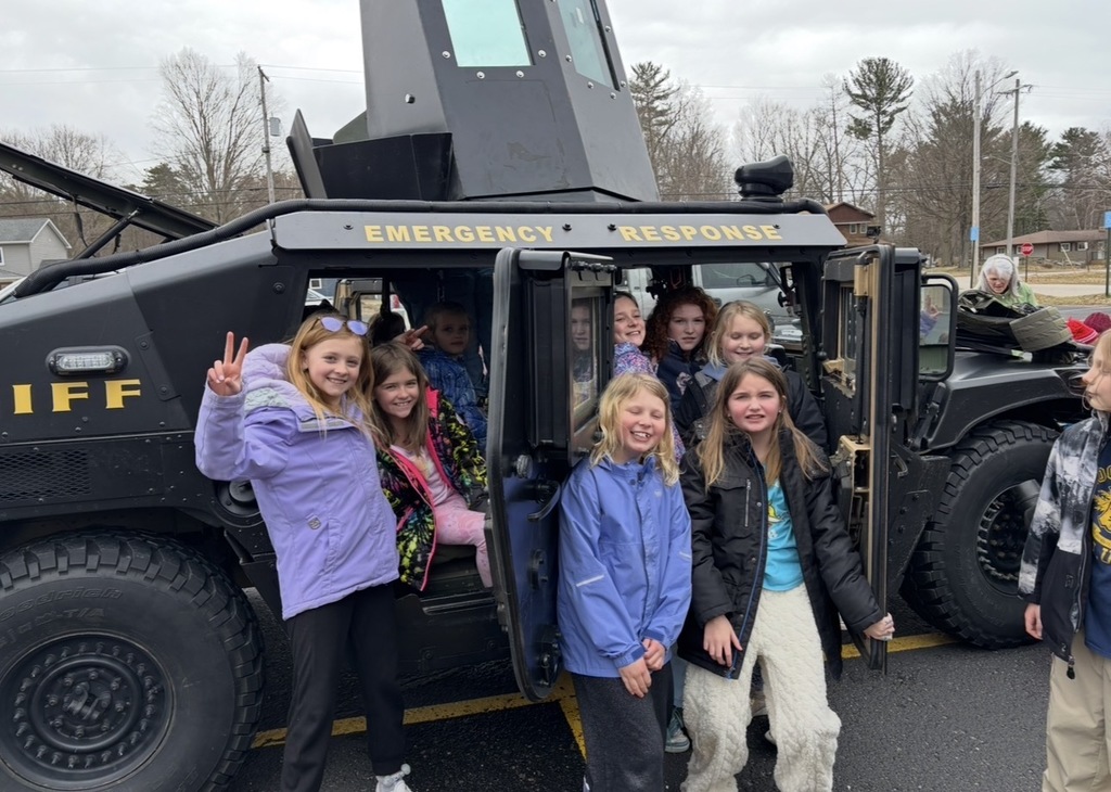 Pentwater students and staff enjoyed listening to local superheroes  explain some of the work they do and showed some of their equipment, too.