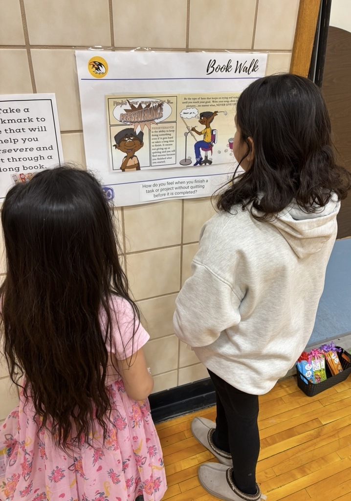 Pentwater elementary students enjoyed an indoor bookwalk with their reading buddies from other grade levels.