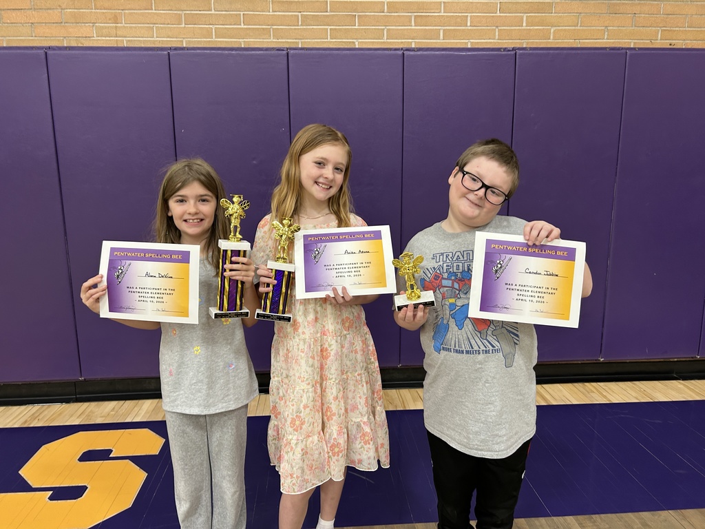 3rd Grade Spelling Bee Winners:  Alona DeVries, Anika Acuna and Camden Jobbins