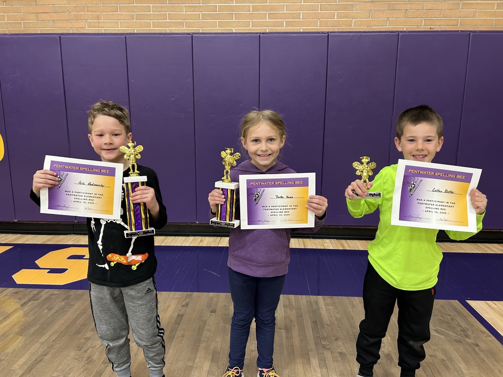 2nd Grade Spelling Bee Winners: Arlo Radvansky, Yvette Kokx and Colton Butler!