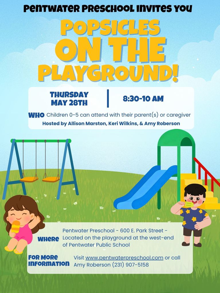 Popsicles on the Playground Flyer - 5/28/26 8:30am-10am