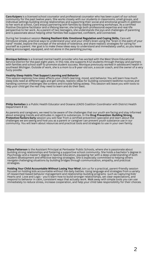 Parent Connect Night (Mind Matters - Raising Resilient Kids)  - 4/22/26 5-7pm Page 2