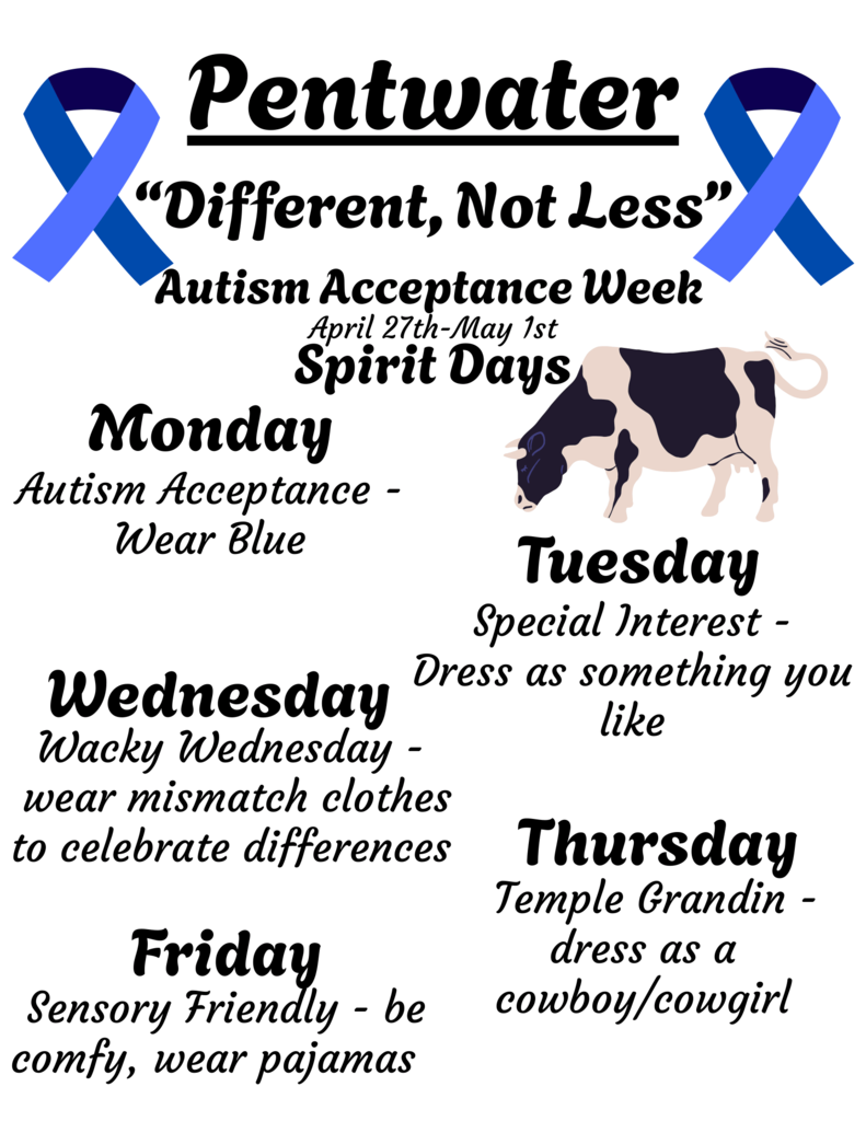 Autism Acceptance Days - Dress Up Spirit Week Days!
