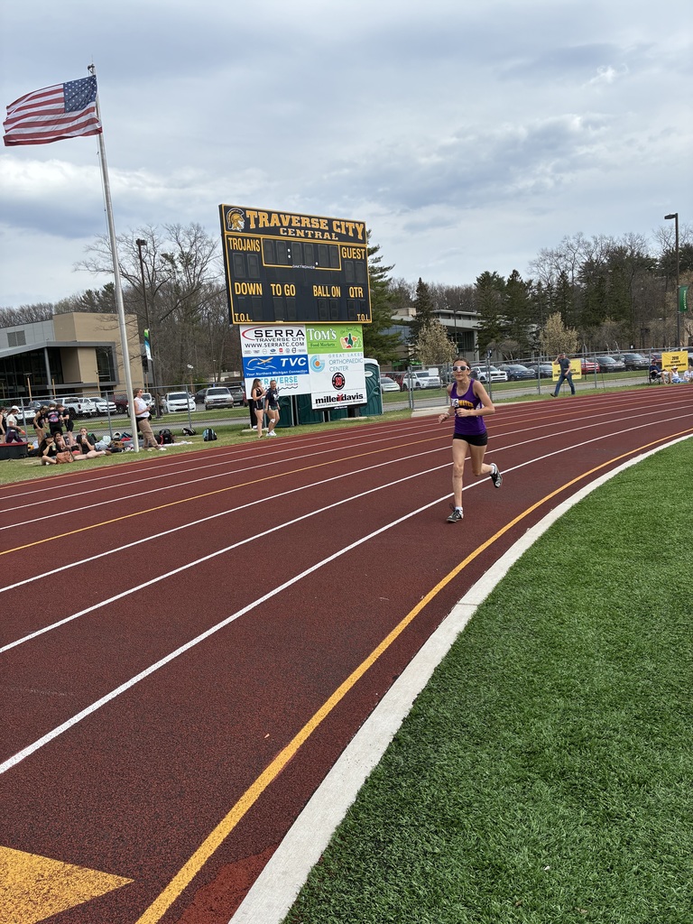 JH Track - Traverse City (PPS athlete running on track)