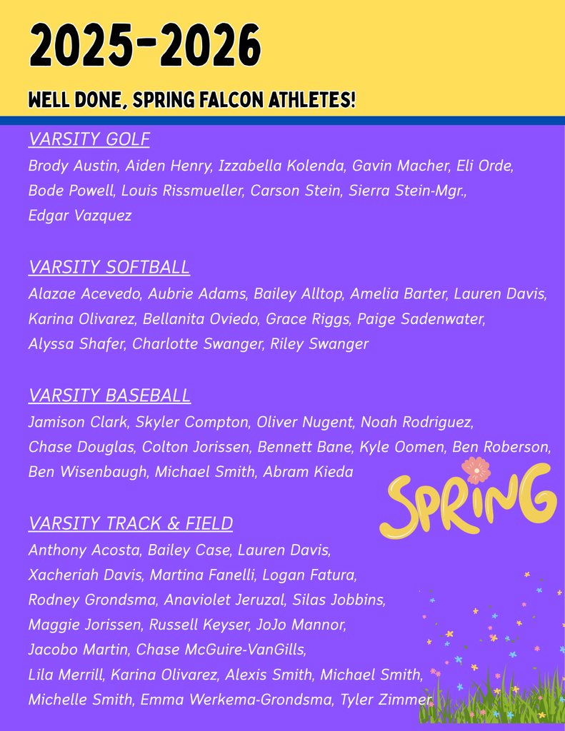 Well done, spring sport athletes!
