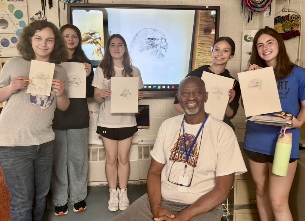 Pentwater students in all grades enjoyed a special visit from author/illustrator, James Edward Burks.
