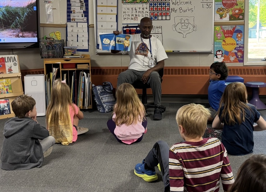 Pentwater students in all grades enjoyed a special visit from author/illustrator, James Edward Burks.